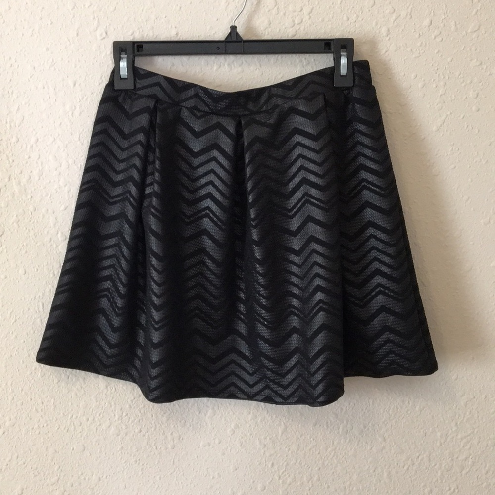 Black Metallic Skirt